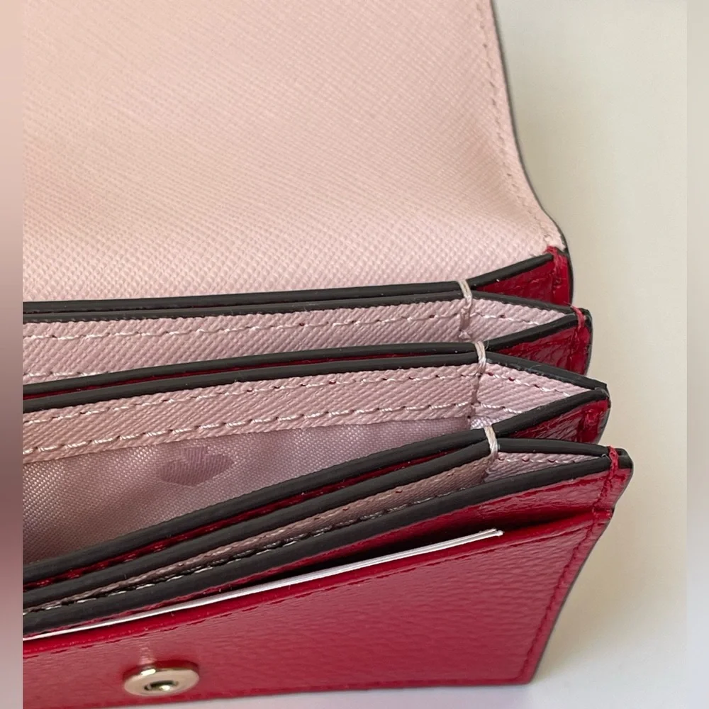 Kate Spade Outlet Red Accordion Card Holder